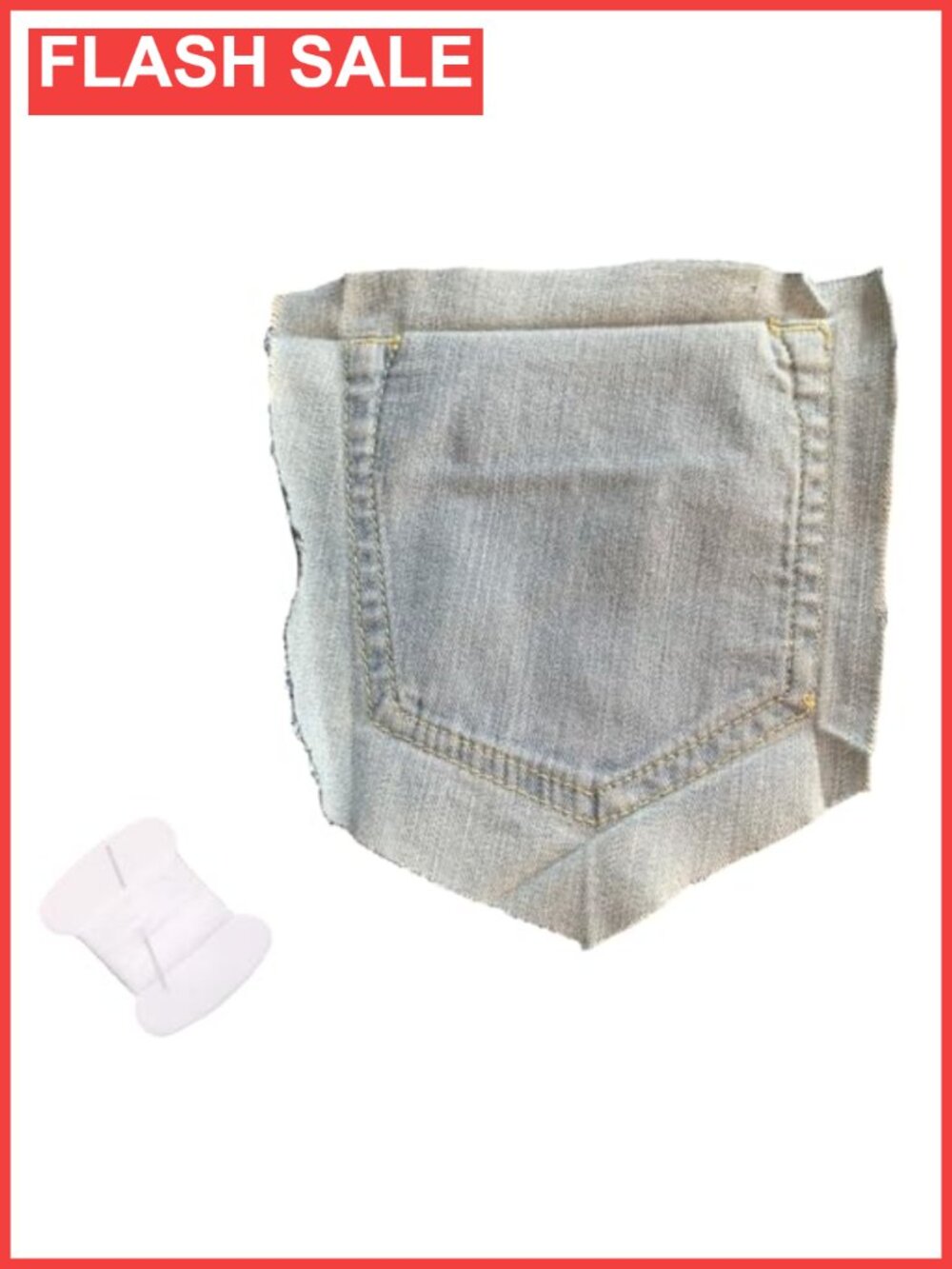 2 Pack Denim Sew-On Back Pockets Canvas Replacement for Jeans DIY Repair
